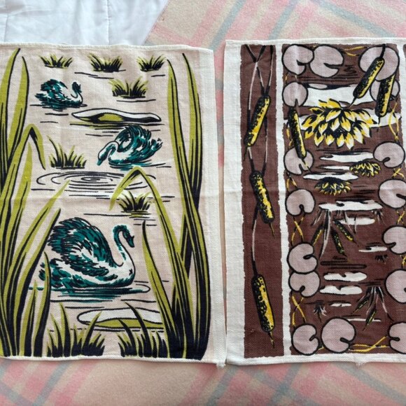 Lot of 2 Vintage Nature Themed Hand Towels - Picture 2 of 14
